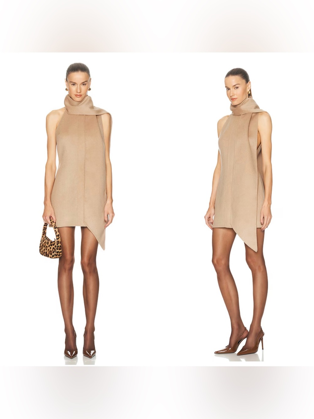 NWT Camila Coelho Marielle Mini Dress in Taupe